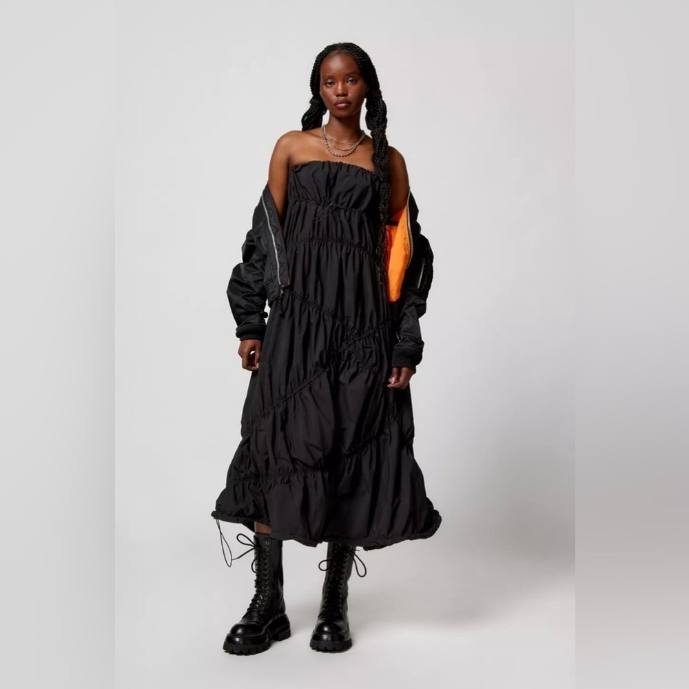 NWT UO Persephone Balloon Midi Dress Sz M - Picture 6 of 6
